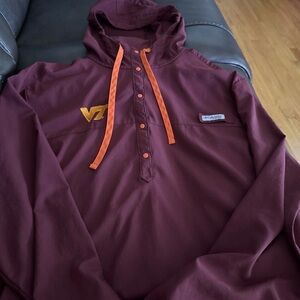 Columbia Men’s Size L/TG Virginia Tech Soft Tamiami Hoodie #C528